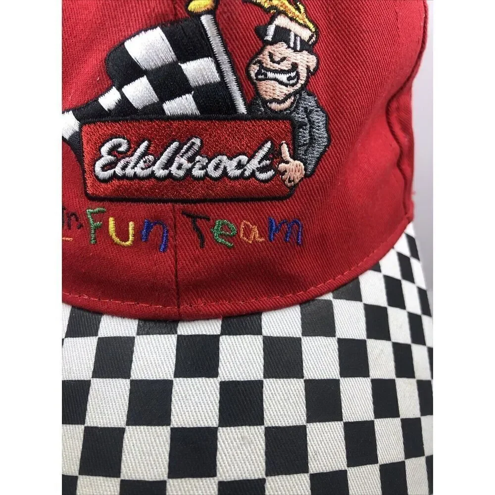 Edelbrock Hot Rod Power Tour Red Baseball Cap Edelbrock Jr. Fun Team Snap back